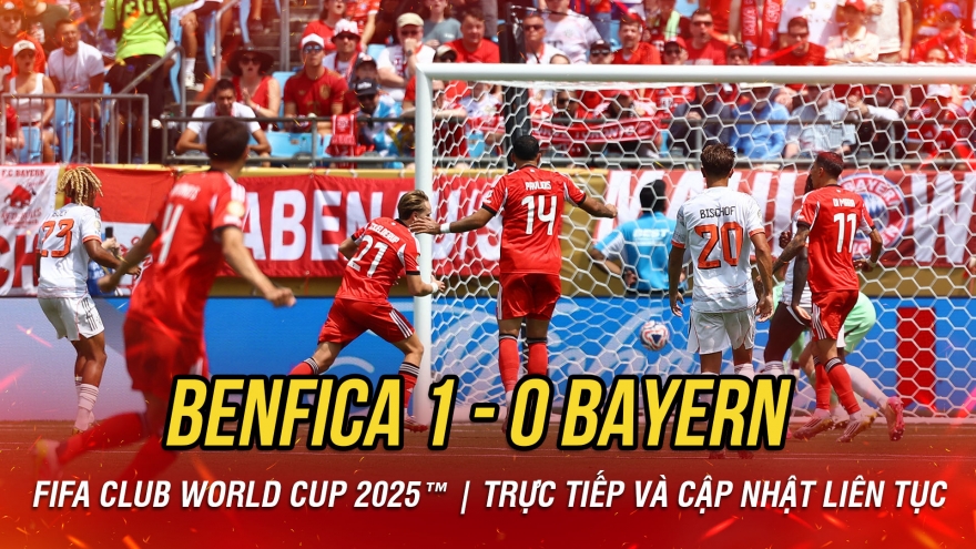 TRỰC TIẾP Benfica 1 - 0 Bayern: Địa chấn ở Bank of America